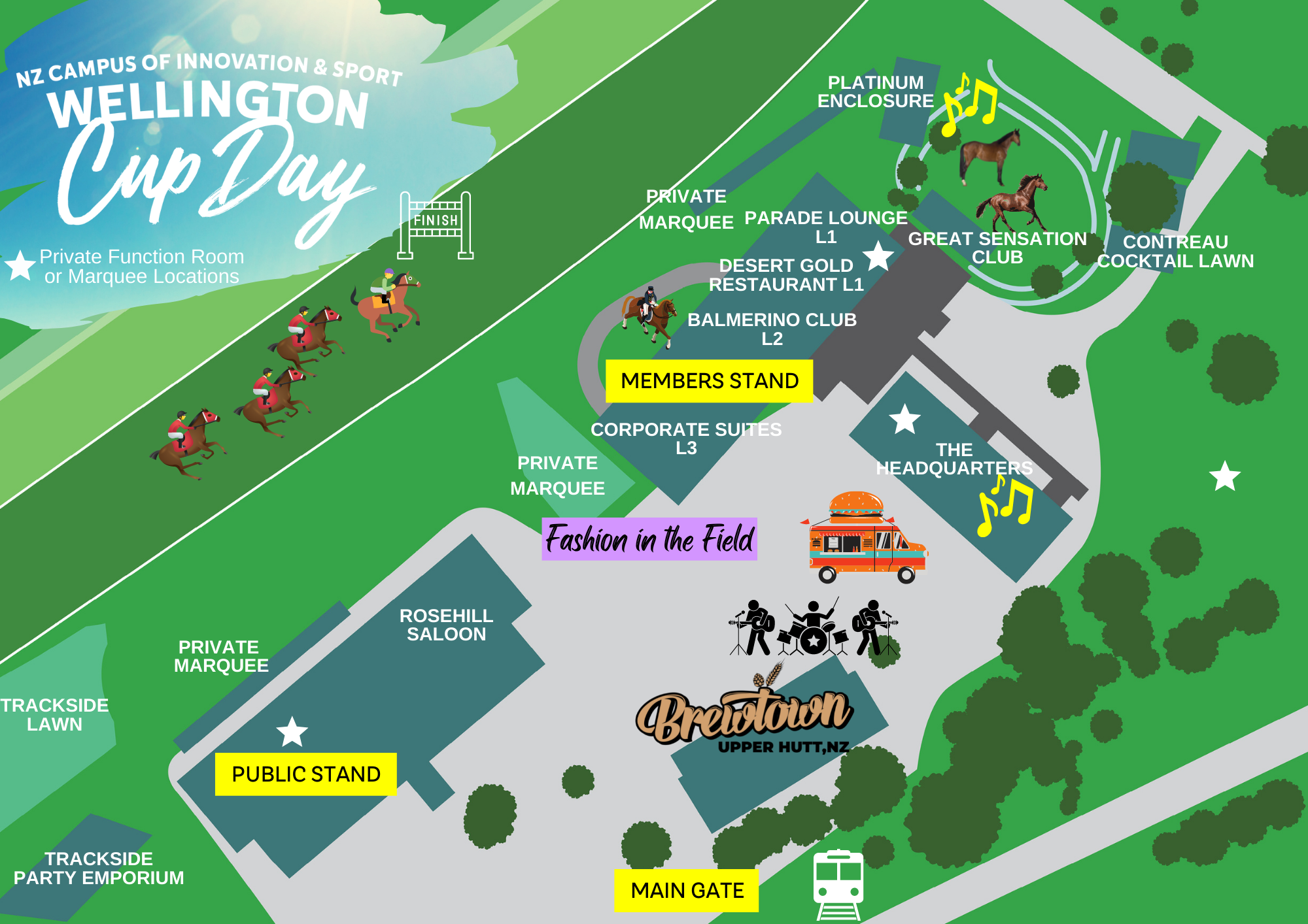 CUP Hospitality Map Wellington Racing Club